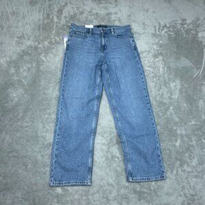 Calvin Klein Womens High Rise Straight Leg Jeans Size 4 Blue Denim NWT a1202